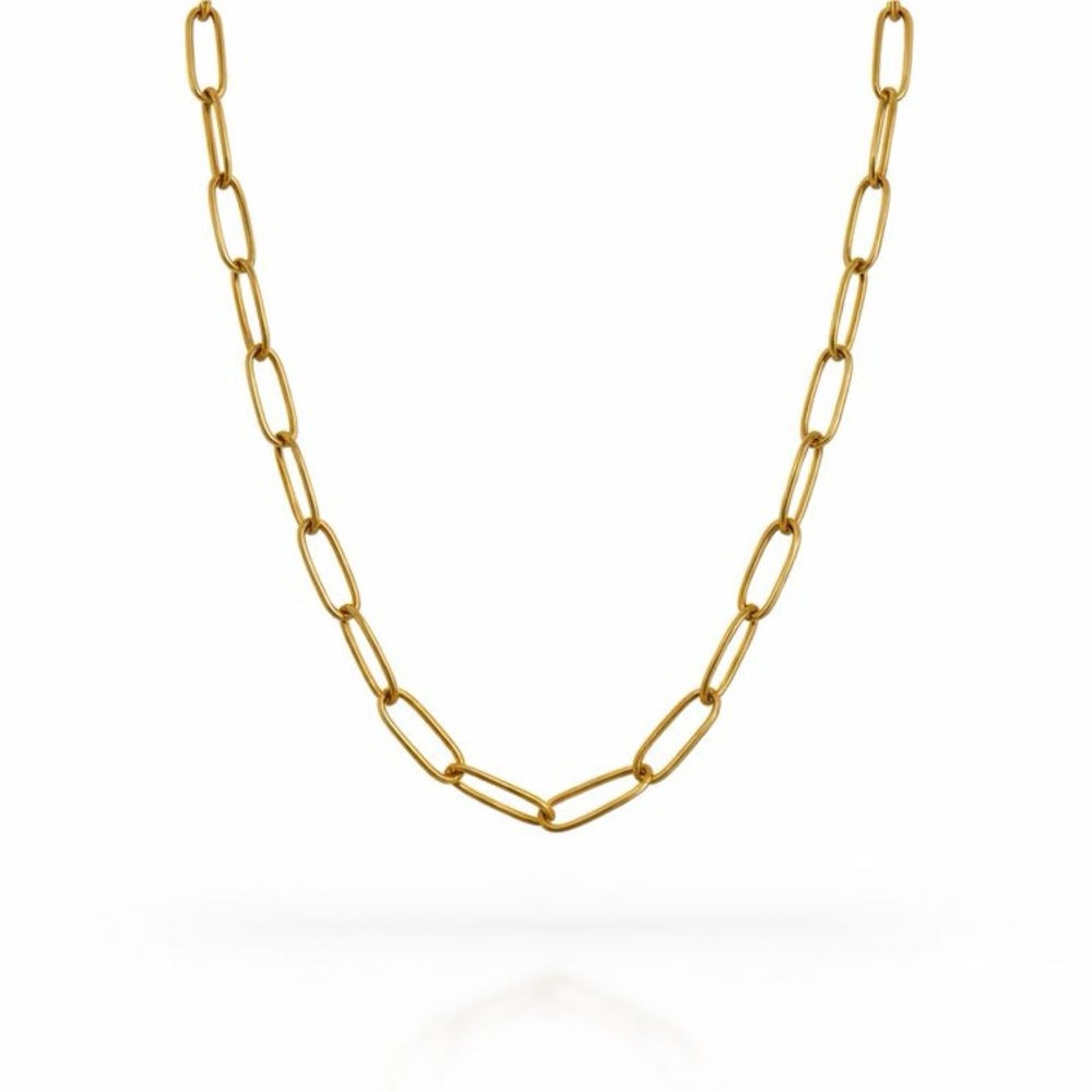 3.5mm | Gold | Paperclip Link Chain